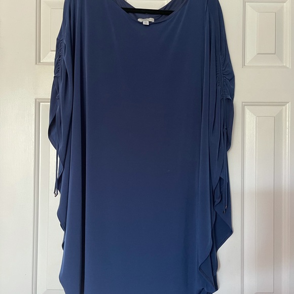 H Halston blue oversized batwing dress Medium - Picture 10 of 10